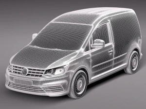 Volkswagen Caddy Cargo Van 2016 3D Model