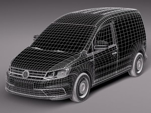 Volkswagen Caddy Cargo Van 2016 3Dモデル