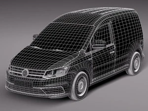 Volkswagen Caddy Cargo Van 2016 3D Model
