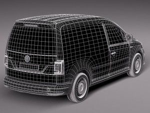 Volkswagen Caddy Cargo Van 2016 3Dモデル