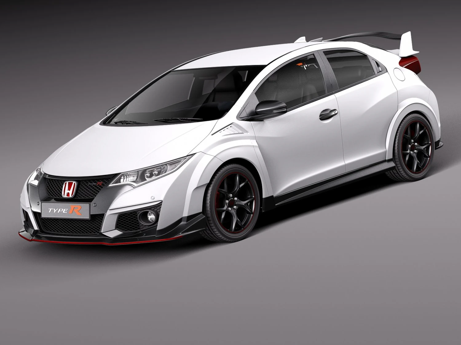 Honda Civic Type R 2016 3D Model .c4d .max .obj .3ds .fbx .stl .blend