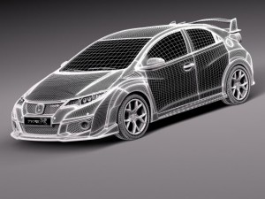 Honda Civic Type R 2016 Model 3D
