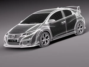 Honda Civic Type R 2016 3D Model