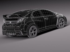 Honda Civic Type R 2016 Model 3D