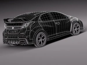 Honda Civic Type R 2016 3D Model