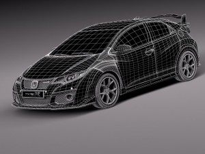 Honda Civic Type R 2016 Model 3D