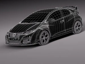 Honda Civic Type R 2016 3D Model