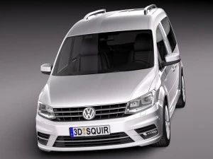 Volkswagen Caddy Passenger Van 2016 3D Model