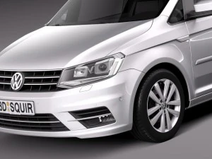 Volkswagen Caddy Passenger Van 2016 3D Model