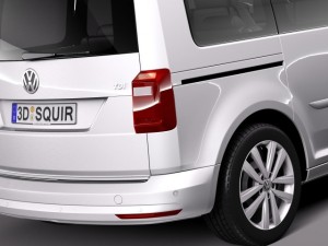 Volkswagen Caddy Passenger Van 2016 Model 3D