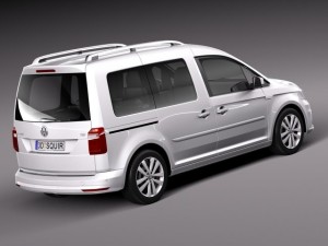 Volkswagen Caddy Passenger Van 2016 Model 3D