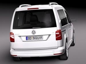 Volkswagen Caddy Passenger Van 2016 Model 3D