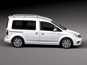 Volkswagen Caddy Passenger Van 2016 3D Model