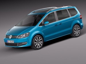 Volkswagen Sharan 2016 Modello 3D