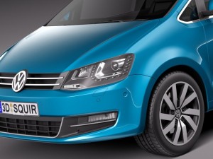 Volkswagen Sharan 2016 3D 模型