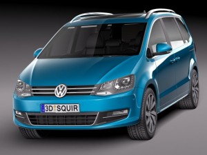 Volkswagen Sharan 2016 3D 模型