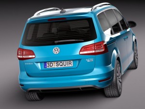 Volkswagen Sharan 2016 3D 模型