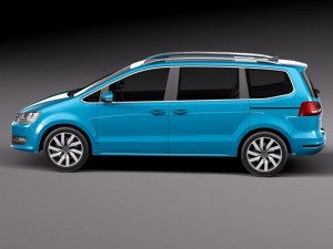 Volkswagen Sharan 2016 3D 模型