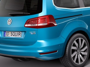 Volkswagen Sharan 2016 3D 模型
