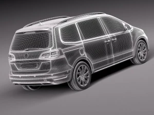 VolkswagenSharan2016 Modello 3D