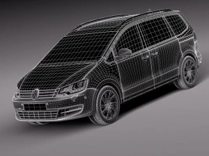 VolkswagenSharan2016 Modello 3D