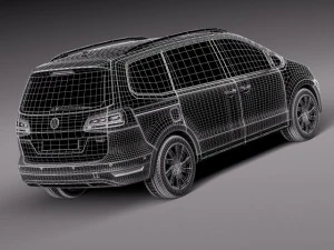 VolkswagenSharan2016 Modello 3D