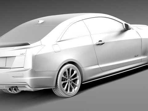Cadillac ATS-V Coupe 2016 3D 모델