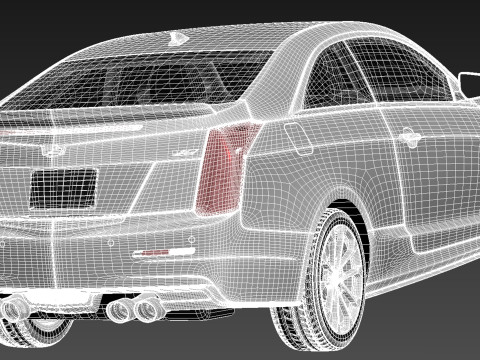 Cadillac ATS-V Coupe 2016 3D 모델