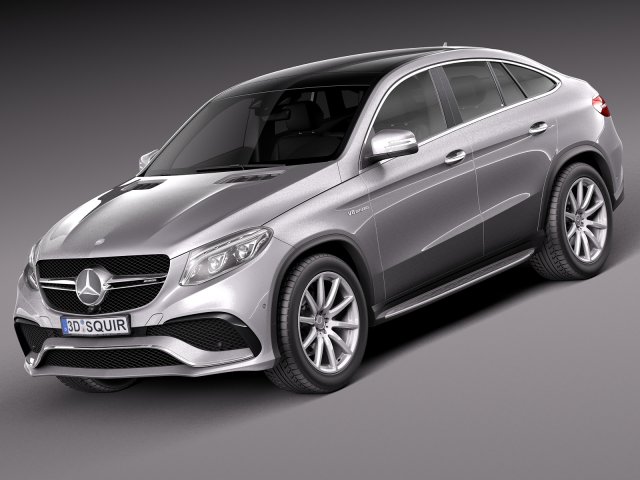 Mercedes-Benz GLE 63 AMG Coupe 2016 3Dモデル .c4d .max .obj .3ds .fbx .stl .blend
