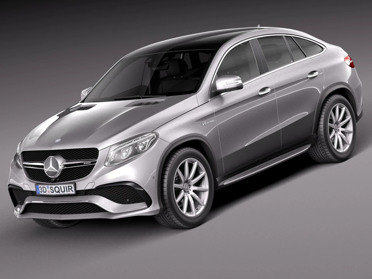 Mercedes-Benz GLE 63 AMG Coupe 2016 3D Model .c4d .max .obj .3ds .fbx .stl .blend 