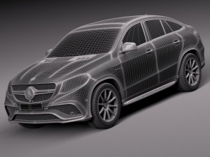Mercedes-Benz GLE 63 AMG Coupe 2016 3Dモデル