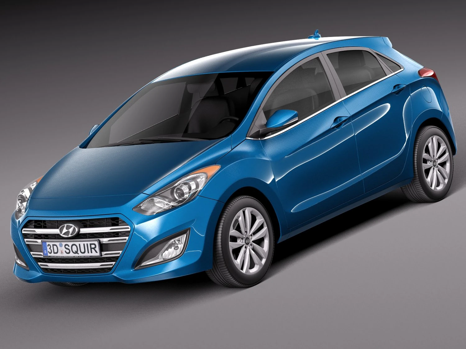 Hyundai Elantra GT 2016 3D Model .c4d .max .obj .3ds .fbx .stl .blend 