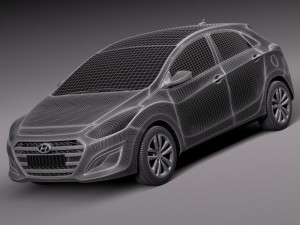 Hyundai Elantra GT 2016 Model 3D