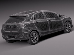 Hyundai Elantra GT 2016 Model 3D