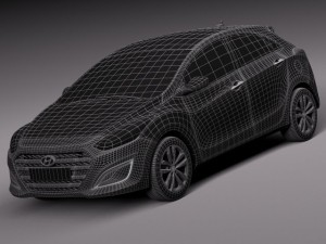 Hyundai Elantra GT 2016 Model 3D