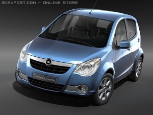 Opel Agila 2009 3D Модель
