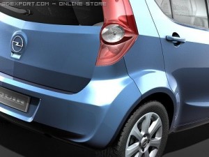 Opel Agila 2009 3D Модель
