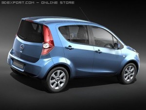 Opel Agila 2009 3D Модель