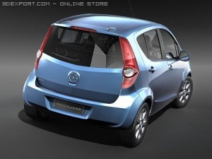 Opel Agila 2009 3D Модель