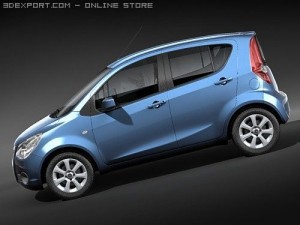 Opel Agila 2009 3D Модель