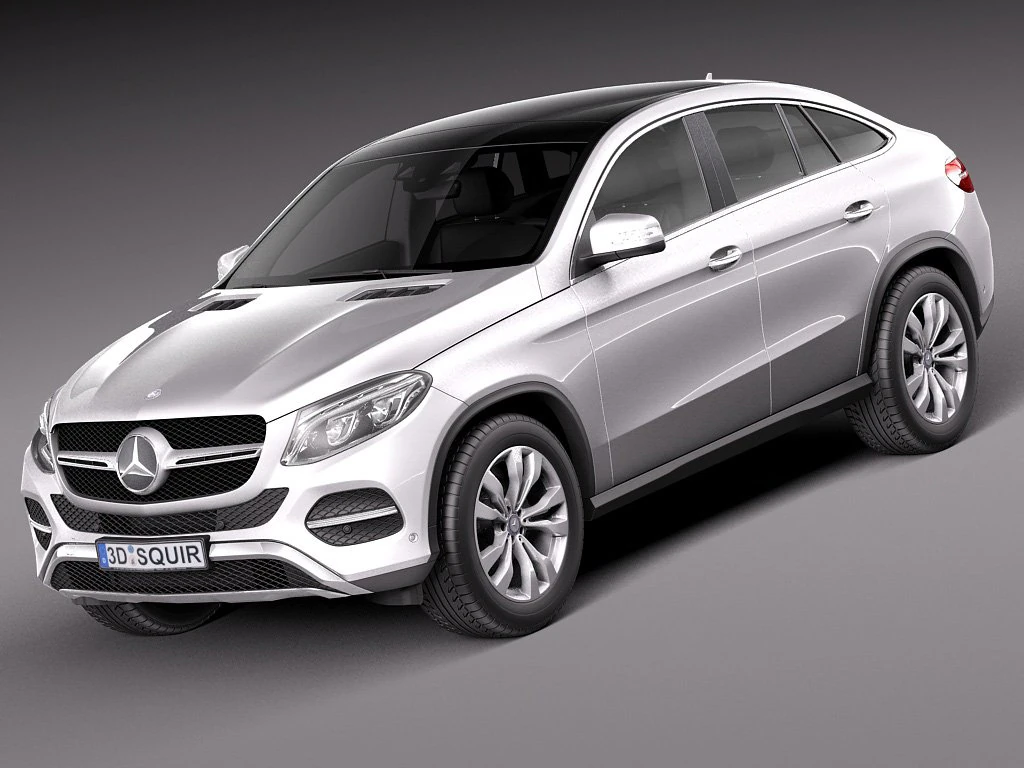Mercedes-Benz GLE Coupe 2016 3D Model .c4d .max .obj .3ds .fbx .stl .blend 