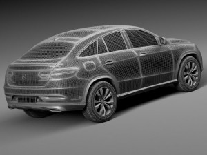 Mercedes-Benz GLE Coupe 2016 3Dモデル