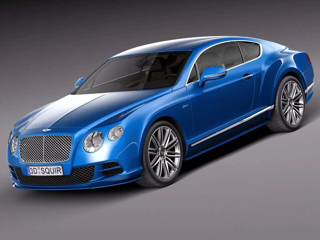 Bentley Continental GT Speed 2015 3D Model .c4d .max .obj .3ds .fbx .stl .blend 