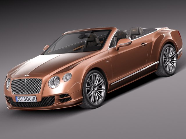 Bentley Continental GT Speed Cabrio 2015 3D 모델 .c4d .max .obj .3ds .fbx .stl .blend 