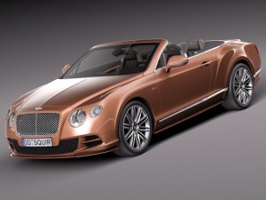 Bentley Continental GT Speed Cabrio 2015 3D Model