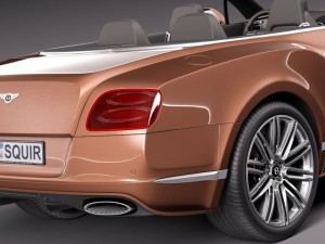 Bentley Continental GT Speed Cabrio 2015 3D 모델
