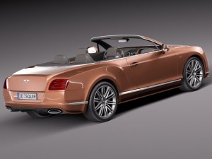 Bentley Continental GT Speed Cabrio 2015 3D 모델
