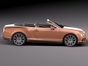 Bentley Continental GT Speed Cabrio 2015 3D 모델