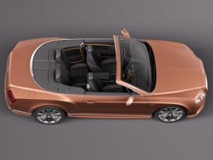 Bentley Continental GT Speed Cabrio 2015 3D 모델