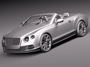 Bentley Continental GT Speed Cabrio 2015 3D 모델